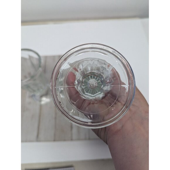 Set of 2 Glass Clear Fountainware Sundae Soda Footed Tumbler Unmarked - Picture 4 of 5
